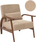 Beliani SKARA - Fauteuil - Zandbeige - Bouclé