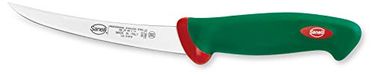 Sanelli Premana Professional uitbeenmes, gebogen, smal, roestvrij staal, groen/rood, lemmet 15 cm