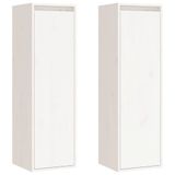 VidaXL Wandkast Grenenhout Wit 30x30x100 cm
