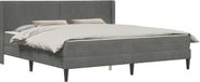 vidaXL Bedframe met matras Donkergrijs 180 x 200 cm Fluweel