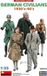 MiniArt Modelbouwpakket Militaire voertuigen - 38075 German Civilians 1930-40s w/Resin Heads Plastic - 1:35 - Modelbouw