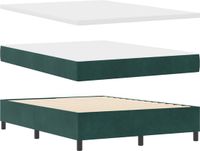 vidaXL Boxspringbed met hoofdeinde, donkergroen, 190 x 140 cm, fluweel