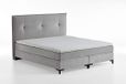 Atlantic Home Collection Romy boxspringbed met modern hoofdeinde, pocketveringmatras, hardheid 3, inclusief topper, lichtgrijs, koningin