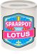 Bellatio Decorations Kinder spaarpot met naam - Lotus - keramiek - met dop - wit