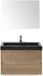 BES LED Dante Natuur Eiken Badmeubelset 80 cm met Wit Lucca Hardsteen Wastafel en Spiegel