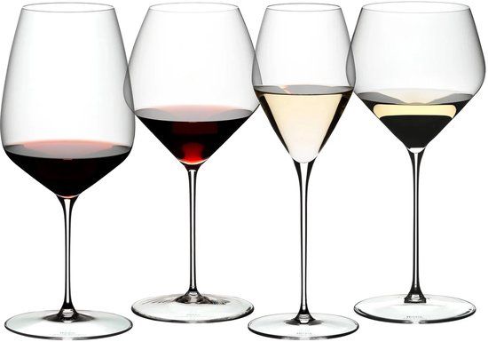 Riedel Wijnglazenset Veloce - Cabernet / Merlot, Pinot Noir / Nebbiolo, Riesling & Chardonnay - 4 Stuks