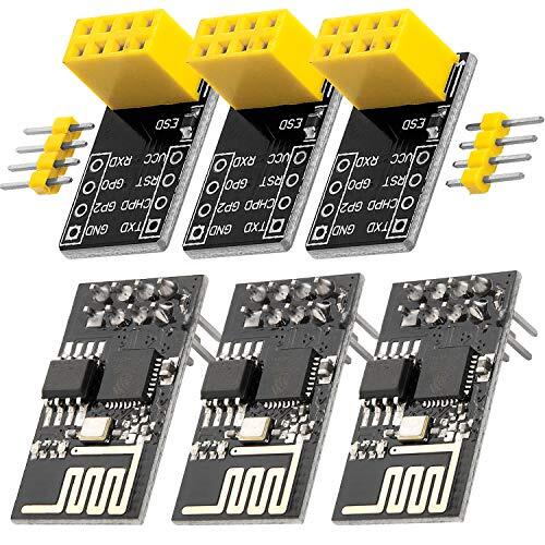 AZ Delivery 3 x ESP8266-01S ESP-01 Wlan WiFi Module met Breadboard Adapter compatibel met Arduino Inclusief E-Book!