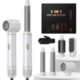 Merkloos Airstyler Airstyler haarstyler - Blaasborstel 5-in-1 - 1000 W - Drie temperatuurinstellingen - Zwart