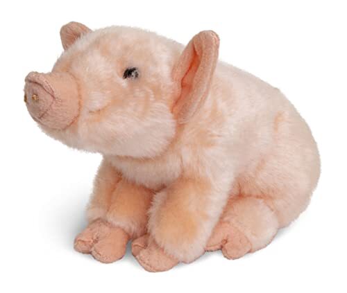 Uni-Toys - Berkel, zittend - 20 cm (lengte) - varken, boerderij - pluche dier, knuffeldier