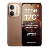 REDMI 17C 5G, Smartphone, 4+128GB, Bruin, 6000mAh Batterij, 33W Snelladen | Meeslepend 6,9" 120Hz-display, LCD, 50MP AI-camerasysteem, MTK 6300, 1 jaar extra garantie, tot 105 uur muziek afspelen