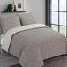 TRANKIELO® - Housse de couette 260 x 240 cm - 100% Coton - Couleur Beige - 2 taies d'oreiller - certifié