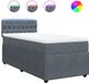 vidaXL Boxspring met matras fluweel donkergrijs 90x200 cm