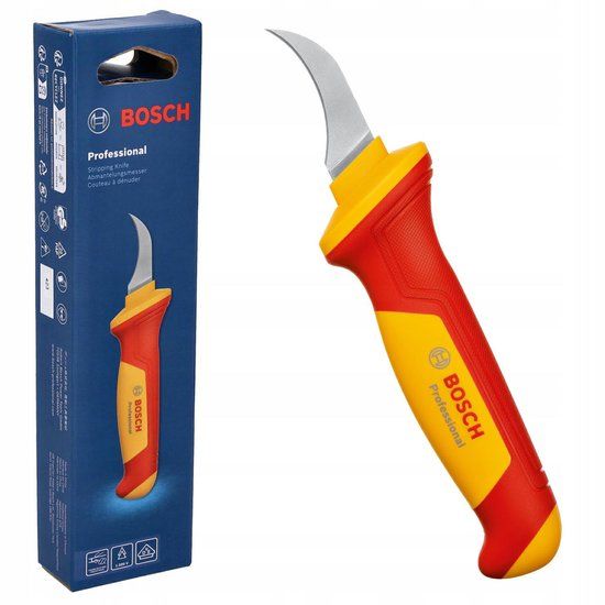 Bosch Professional Serie - Isolatiemessnijderset - VDE-gecertificeerd - Ergonomische Handgreep - Hakmes