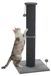 Krabpaal van karton voor katten binnenshuis - Enkele krabpaal in maat XS - Stevige houten basis - Geschikt voor actieve katten en kittens - Met hangende speeltjes
