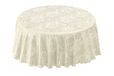 Emma Barclay Damast Rose - Jacquard tafelkleed in crème - 178 cm rond