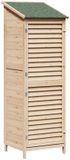 vidaXL Tuinschuur met plat dak, naturel, 56 x 177 cm, massief hardhout