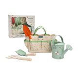 Miniland Tuinset voor kinderen - Gereedschap met tas, schep, schep, hark en gieter, educatief spel om planten te leren kweken vanaf 3 jaar