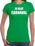Bellatio Decorations Shoppartners Bv Ik haat carnaval verkleed t-shirt - groen - voor dames - foute party feestkleding - kostuum - korte mouwen - Fun XS
