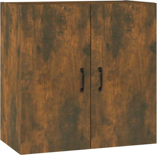 vidaXL Wandkast - 60x31x60 cm - Bewerkt Hout - Gerookt Eikenkleurig