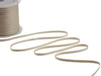 Furlanis - Dubbel satijnen lint, Italiaanse stof - beige, 3 mm x 50 m