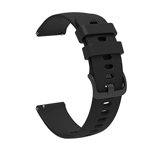 Intercella siliconen bandje - zwart - geschikt voor Samsung Galaxy Watch 5/Watch 5 Pro/Watch 4/Watch 4 Classic/Watch 3 41 mm/Active/Active 2/Watch 42 mm