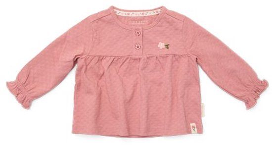 Little Dutch Shirt lange mouw - Maat 68 - T-shirt Meisjes - Pink Blush, Roze - Fairy Garden Newborn