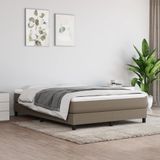 Maison Exclusive - Cadre de lit avec sommier tapissier, couleur taupe, 140 x 190 cm, avec revêtement en tissu