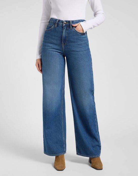 Lee - Stella - Wide Leg Jeans - Ink Pool - W33/L33