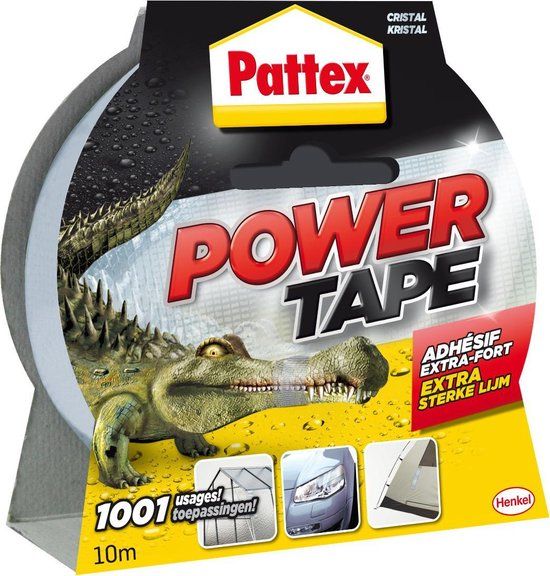 Pattex Power Tape 10 m Transparant | Ducttape Waterdicht | Extreem sterk & Premium Grip