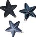 Decoris Kersthanger Sterren - 6 stuks - Donkerblauw - 7 cm - Kunststof