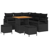 vidaXL Tuinbank Set Zwart Metaal 80x71x37 cm