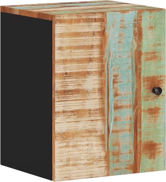 vidaXL Badkamerwandkast 38x33x48 cm massief recycled hout
