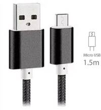Stuff Certified 2-Pack USB 2 0 - Micro-USB Oplaadkabel Gevlochten Nylon Oplader Data Kabel Data Android 1 5 Meter Zwart