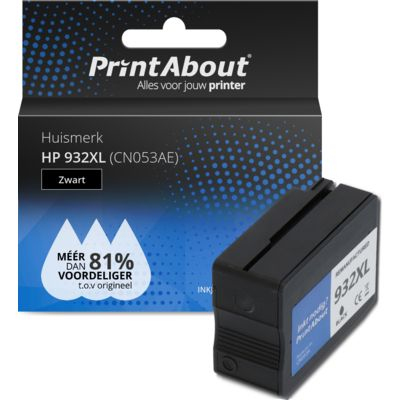PrintAbout Huismerk HP 932XL (CN053AE) Inktcartridge Zwart Hoge capaciteit