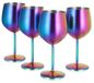 Icecat Ensemble de 4 verres à vin en acier inoxydable 550ml