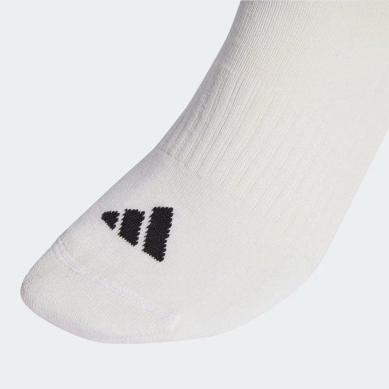 adidas 3STRIPES CUSHIONED SPORTSWEAR CREW SOCKS 3 PAIR PACK - White - Size 46-48