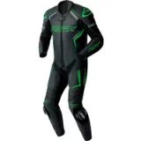 RST S1 D3O geperforeerd eendelig leren motorfietspak - Zwart/neon-groen - Maat XL