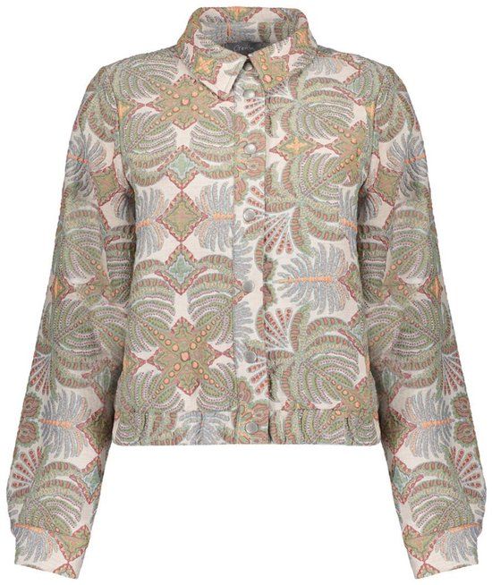 Geisha Blazer Jasje Met Grafische Print 65113 20 Kit/olive Dames Maat - L