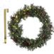 Meisterhome Kerstkrans van 90 cm - Inclusief Ophangbeugel en 70 Warmwitte LED's - Timer - Dennenappels