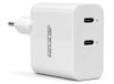 dubbele 45W dubbele oplader met USB-C aansluiting