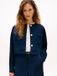 Tommy Hilfiger Tailored Collarless Boxy Short Utility Jacket Vrouwen Dark blue