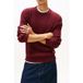 Tommy Hilfiger TJM Slim Badge Cable Red Wine Tonal Pull Homme Taille S