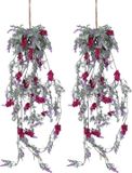 Decoris Lavendel Bloemen slinger - 2x stuks - Licht paars - kunstplanten - 80 cm