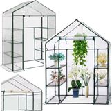 Lean Minibalkontuinserre 4 étagères métalliques film PVC 195 x 143 x 73 cm