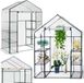 Lean Minibalkontuinserre 4 étagères métalliques film PVC 195 x 143 x 73 cm