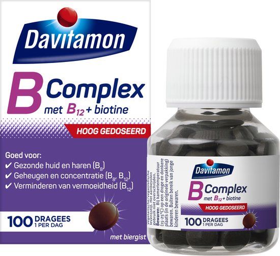 Davitamon B-Complex Forte met Biergist en vitamine B12 - 100 Tabletten