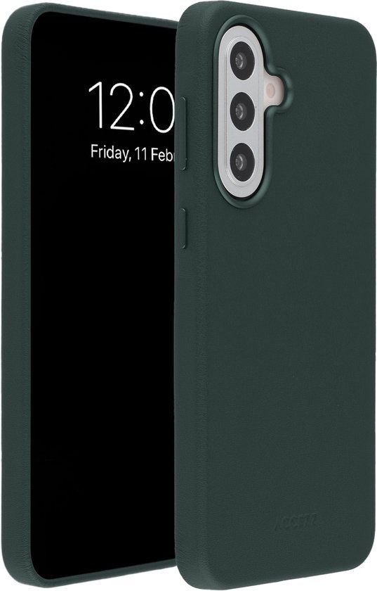 Accezz Hoesje - Geschikt voor Samsung Galaxy A57 (5G) - met Magnetische Ring Leather Backcover - Cedar Green