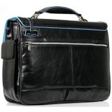 Piquadro CA1068B2/N Leren Notebooktas 16 inch Zwart
