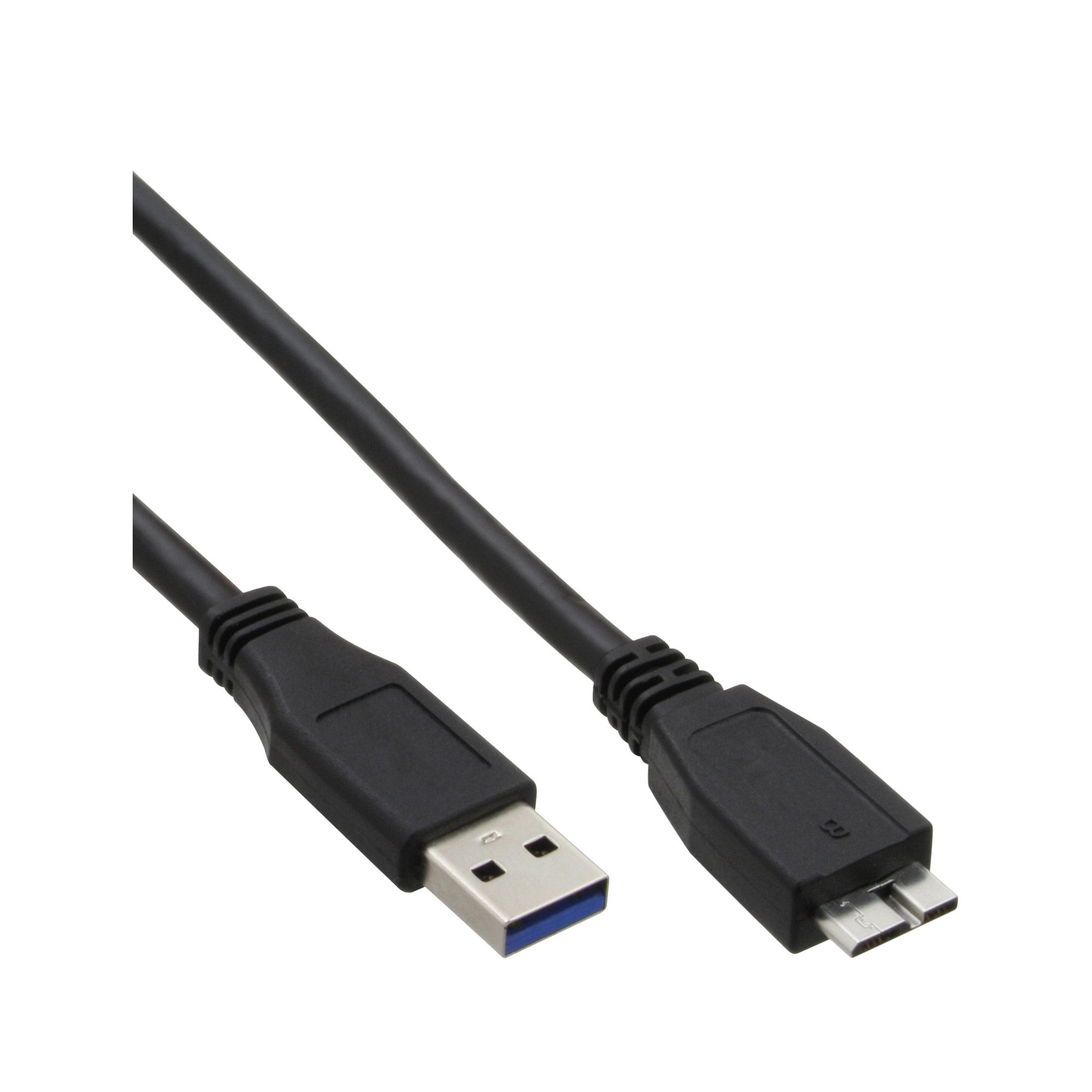 Inline 35410 USB-kabel - 1 m - Zwart