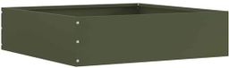 vidaXL Gazonrand 50 x 50 x 13 cm staal olijfgroen